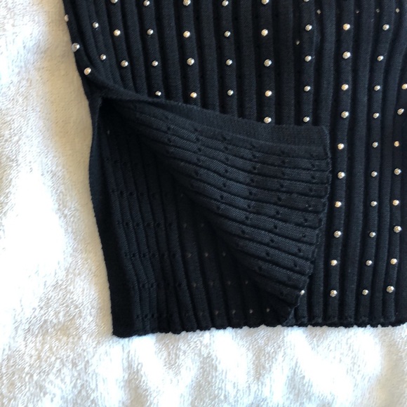 Versace Ribbed Knit Top with Studs Size EU 38 / 160 Authentic - Picture 9 of 16